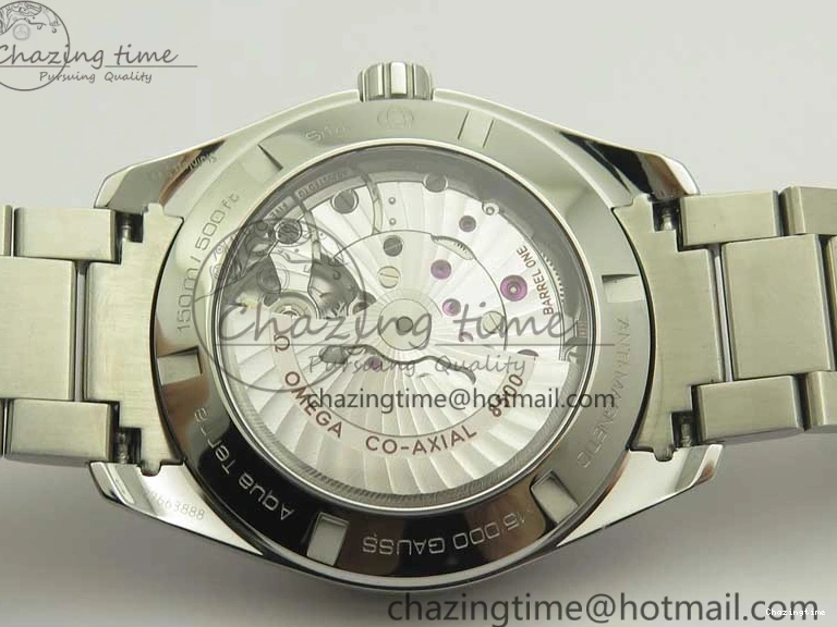 0418 Aqua Terra 150M SS VSF 1:1 Best Edition Blue Wave Textured Dial YG Hand on SS Bracelet A8500 Super Clone Sporty 8026